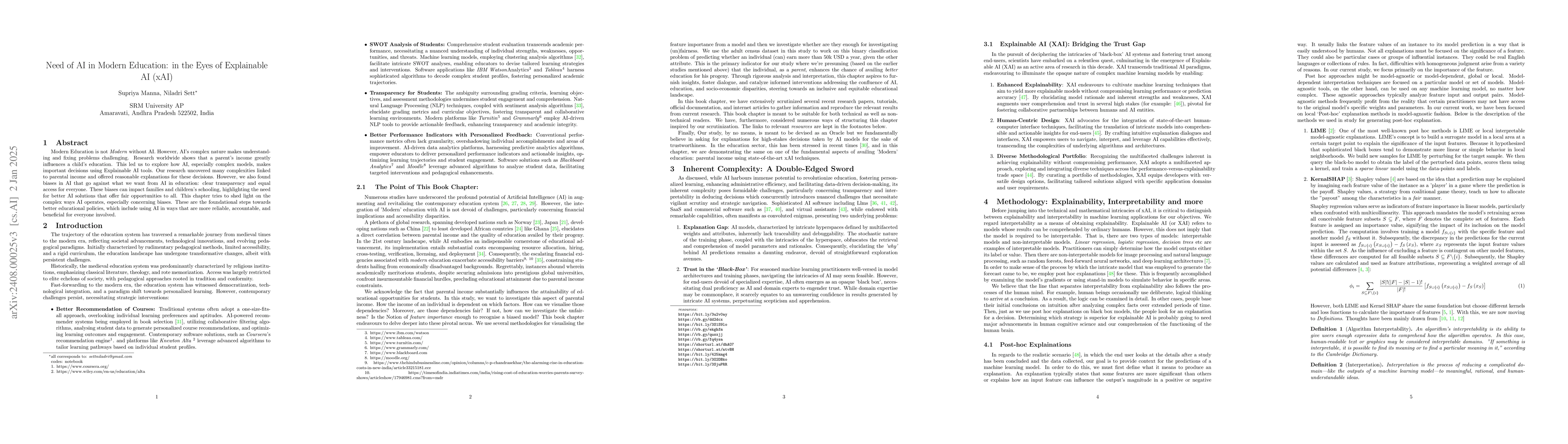 Thumbnail for Need of AI in Modern Education: in the Eyes of Explainable AI (xAI)