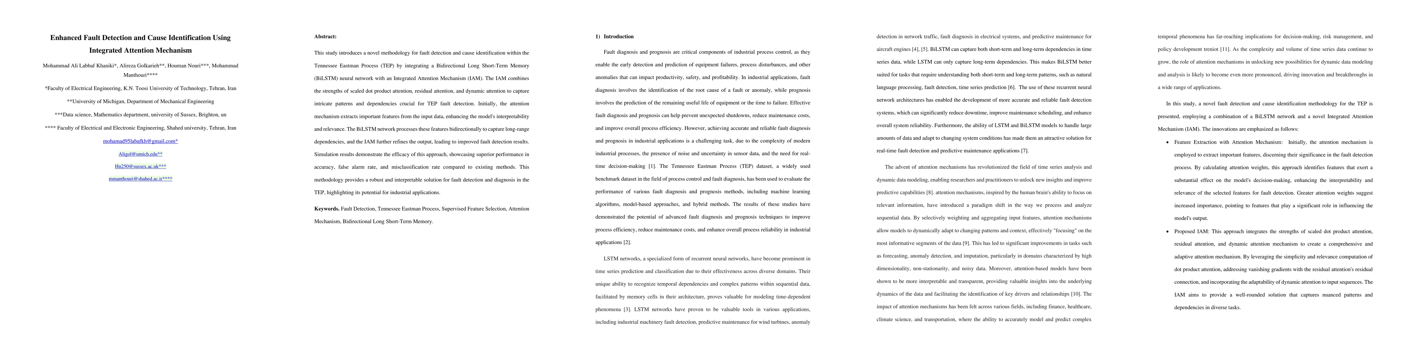 Thumbnail for Enhanced Fault Detection and Cause Identification Using Integrated
  Attention Mechanism