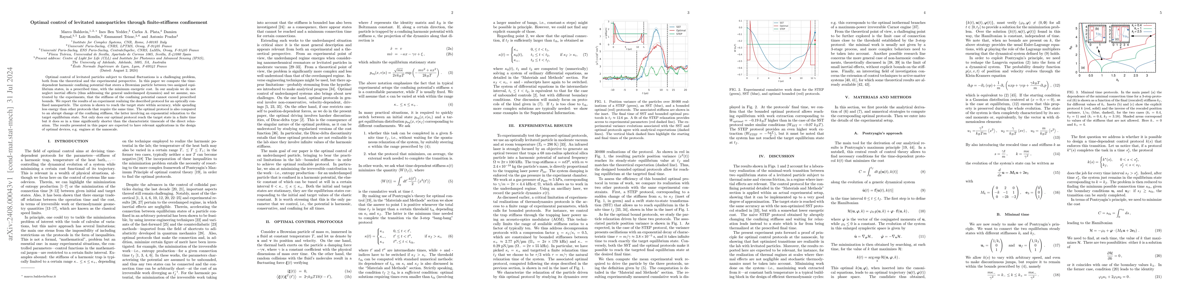 Thumbnail for Optimal control of levitated nanoparticles through finite-stiffness
  confinement