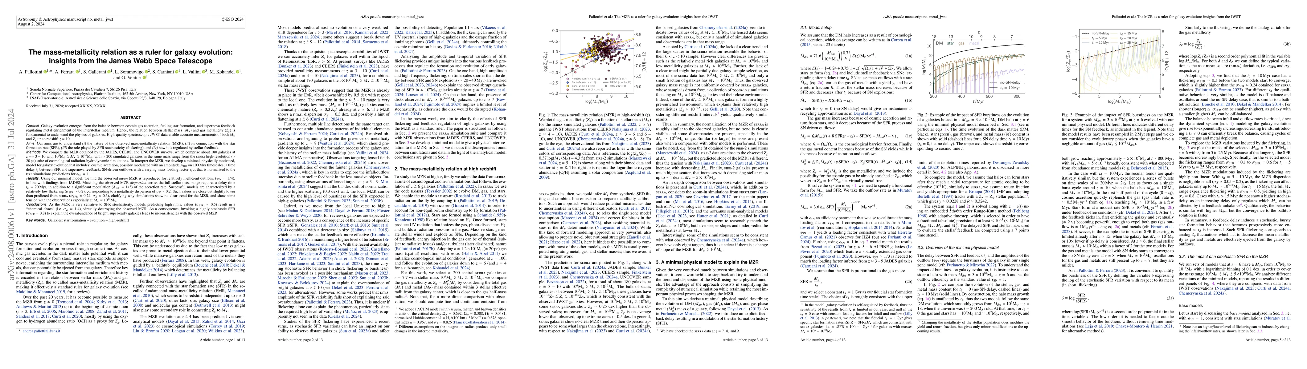 Thumbnail for The mass-metallicity relation as a ruler for galaxy evolution: insights
  from the James Webb Space Telescope