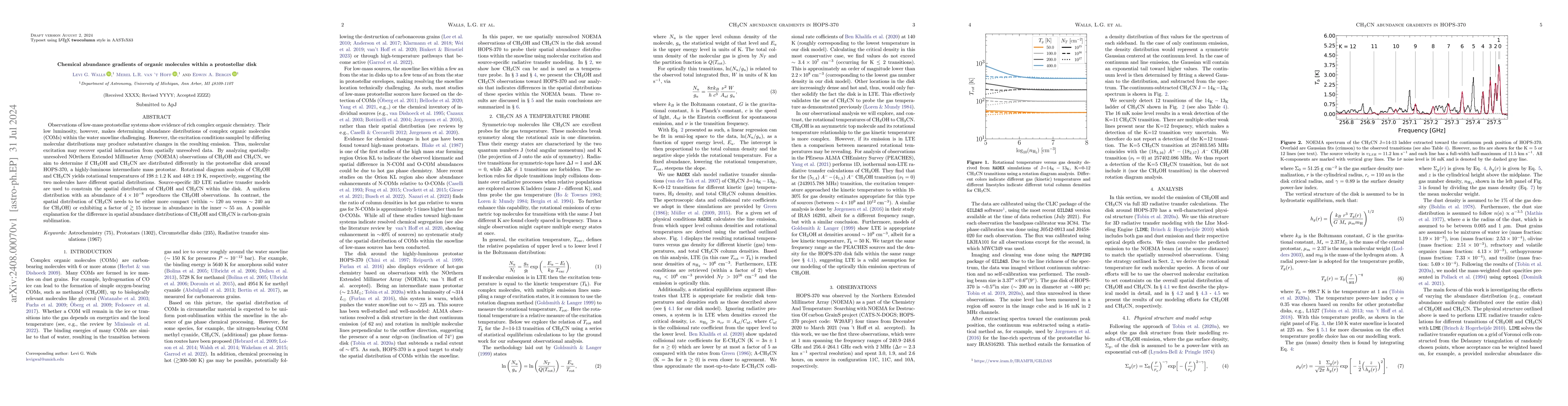 Thumbnail for Chemical abundance gradients of organic molecules within a protostellar
  disk