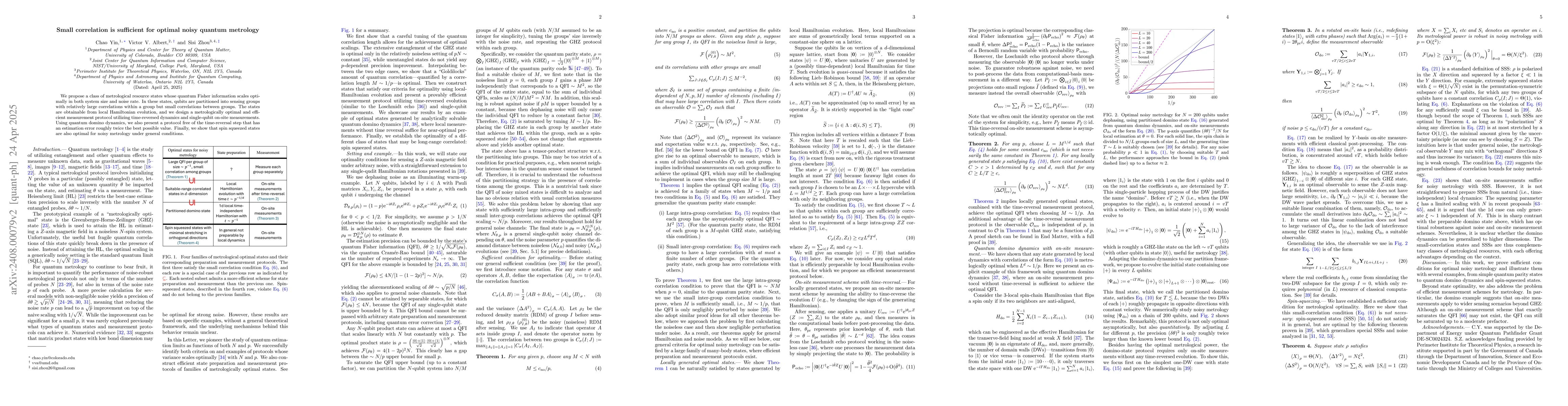 Thumbnail for Small correlation is sufficient for optimal noisy quantum metrology