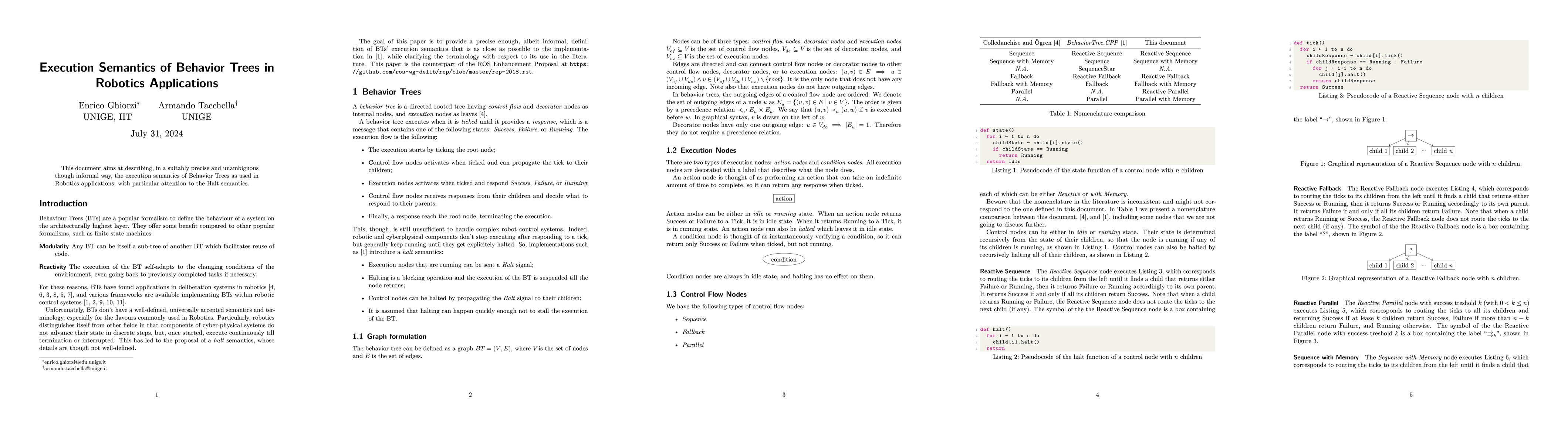 Thumbnail for Execution Semantics of Behavior Trees in Robotic Applications