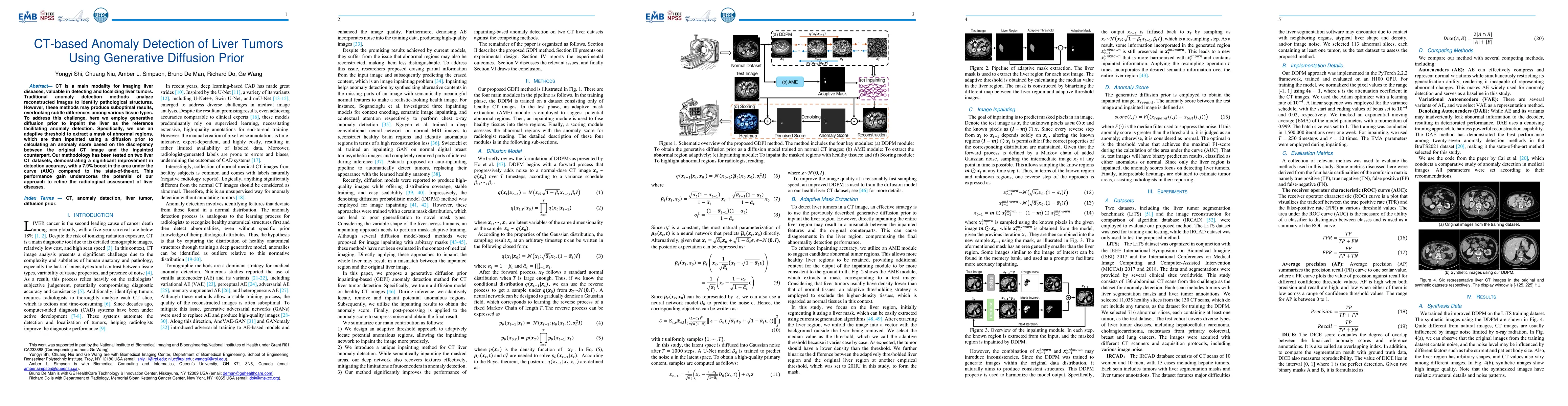 Thumbnail for CT-based Anomaly Detection of Liver Tumors Using Generative Diffusion
  Prior