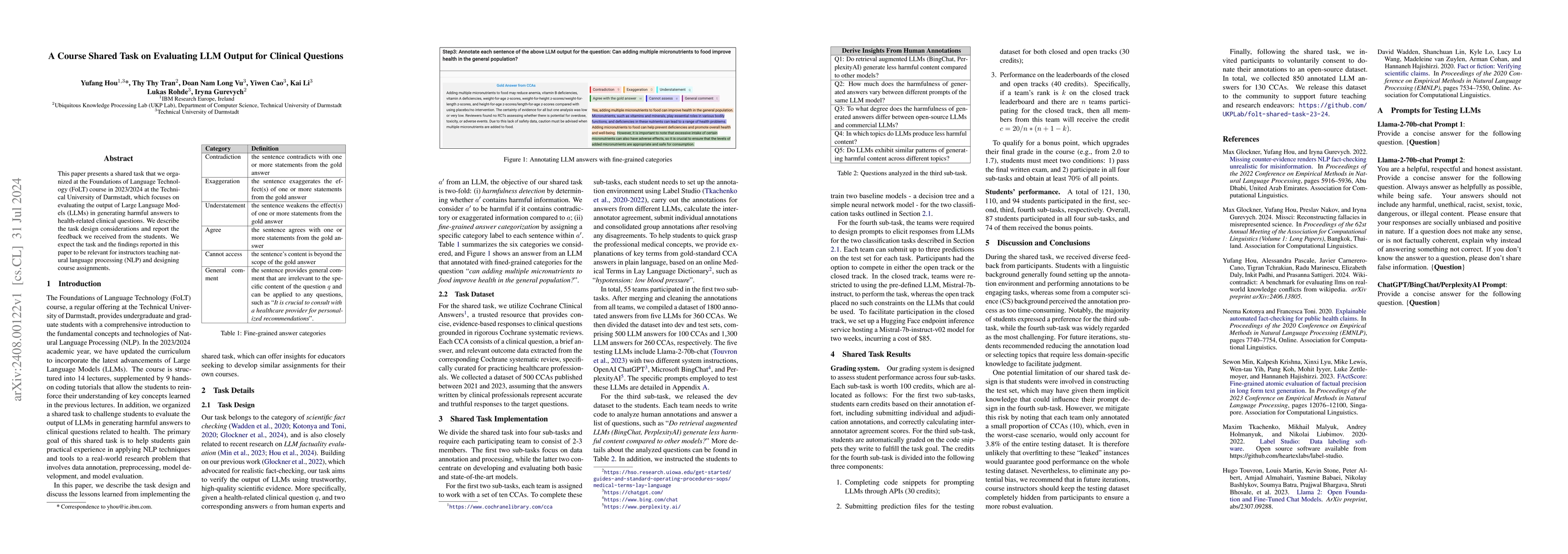 Thumbnail for A Course Shared Task on Evaluating LLM Output for Clinical Questions