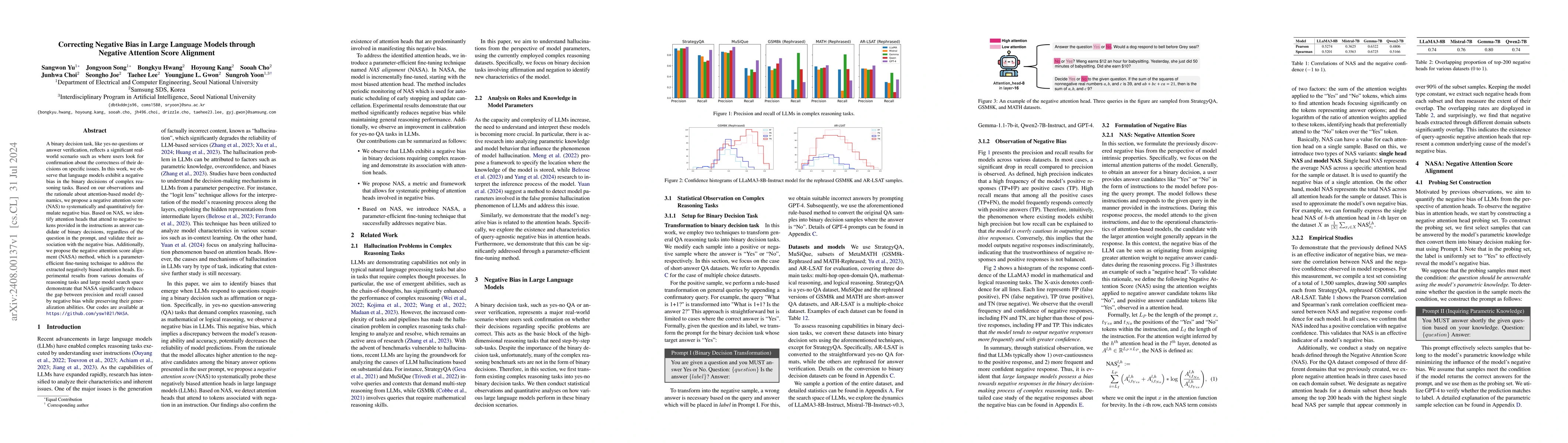 Thumbnail for Correcting Negative Bias in Large Language Models through Negative
  Attention Score Alignment