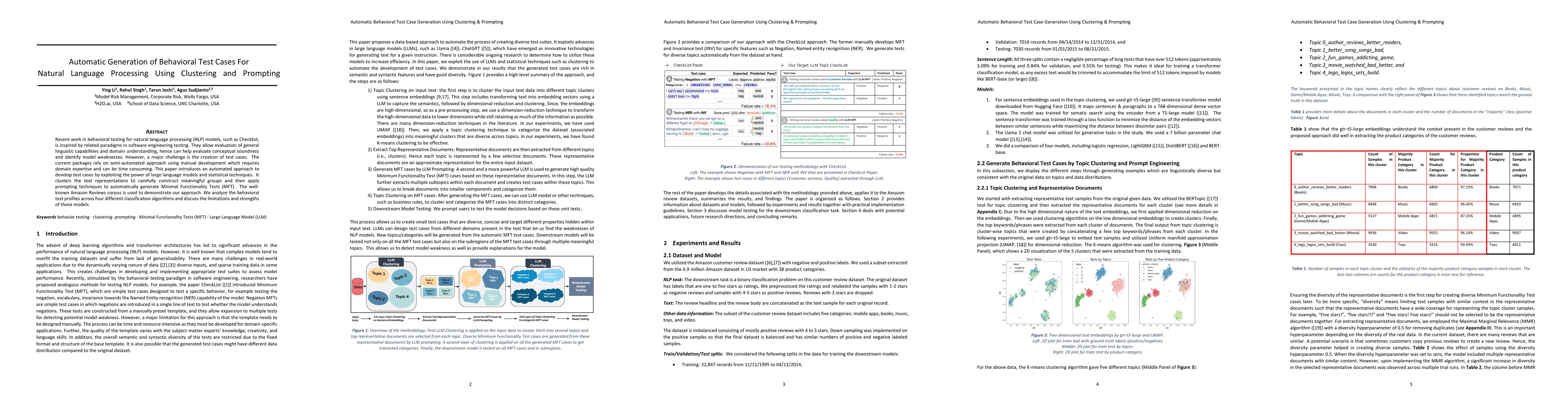 Thumbnail for Automatic Generation of Behavioral Test Cases For Natural Language
  Processing Using Clustering and Prompting