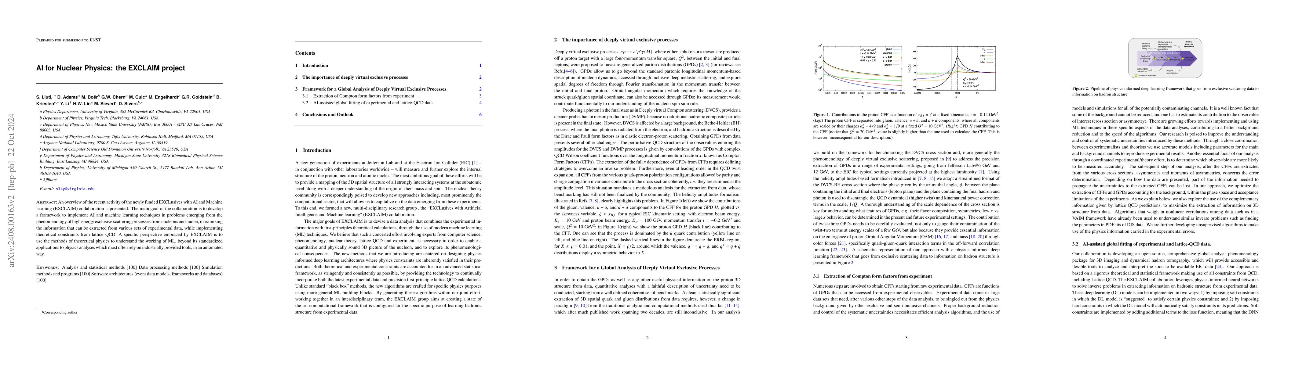Thumbnail for AI for Nuclear Physics: the EXCLAIM project