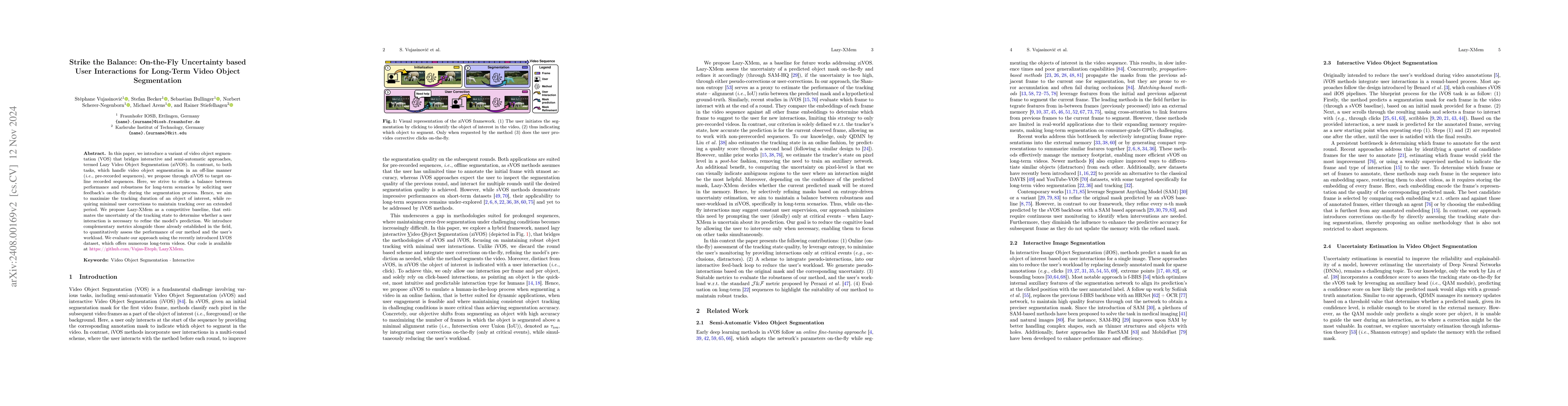 Thumbnail for Strike the Balance: On-the-Fly Uncertainty based User Interactions for
  Long-Term Video Object Segmentation