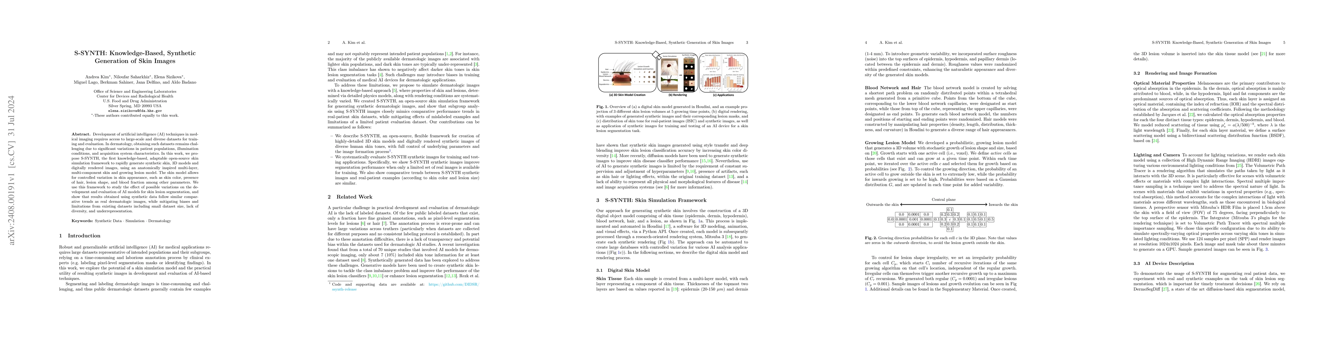 Thumbnail for S-SYNTH: Knowledge-Based, Synthetic Generation of Skin Images