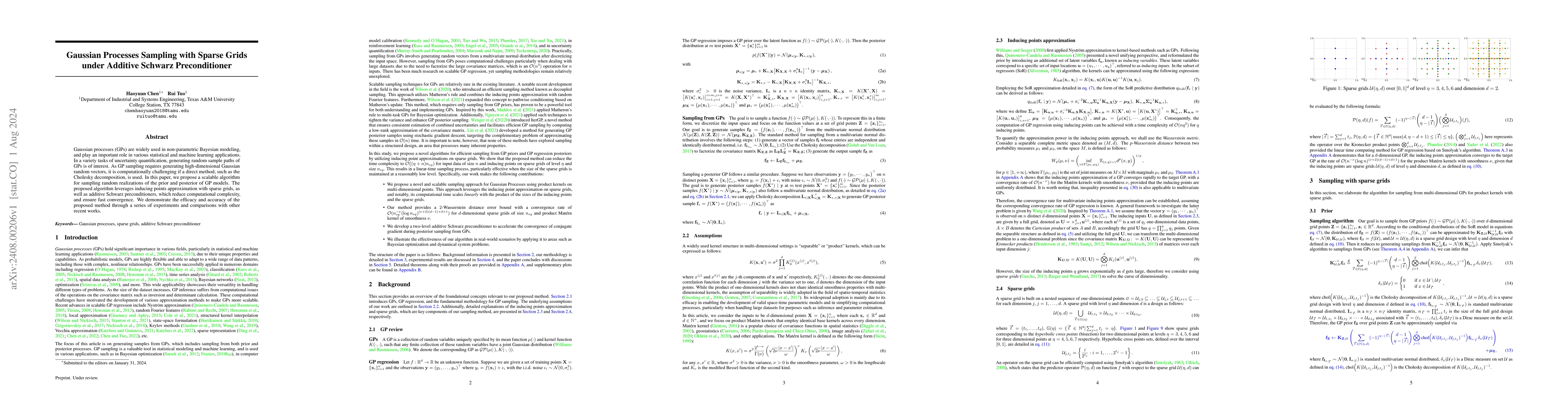 Thumbnail for Gaussian Processes Sampling with Sparse Grids under Additive Schwarz
  Preconditioner