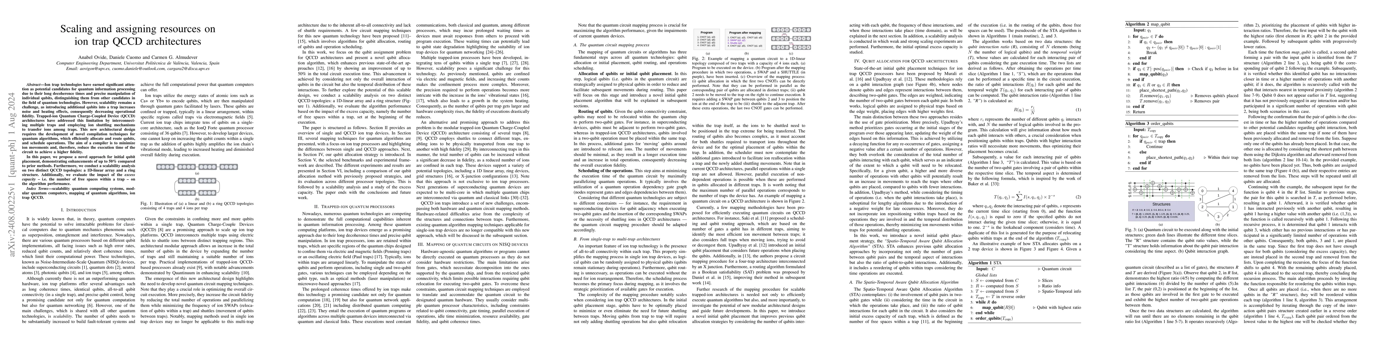 Thumbnail for Scaling and assigning resources on ion trap QCCD architectures