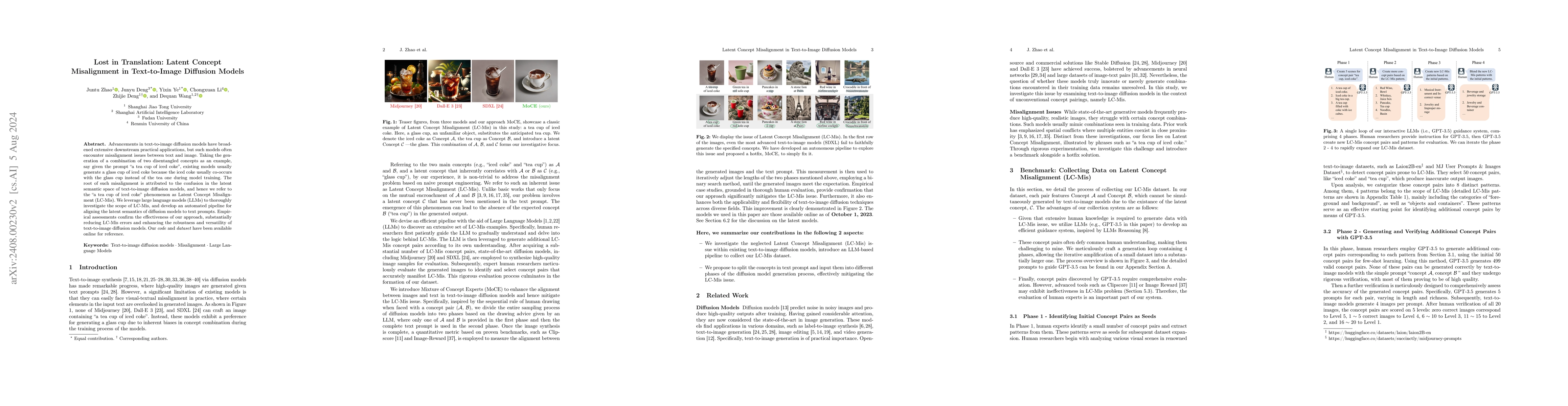 Thumbnail for Lost in Translation: Latent Concept Misalignment in Text-to-Image
  Diffusion Models