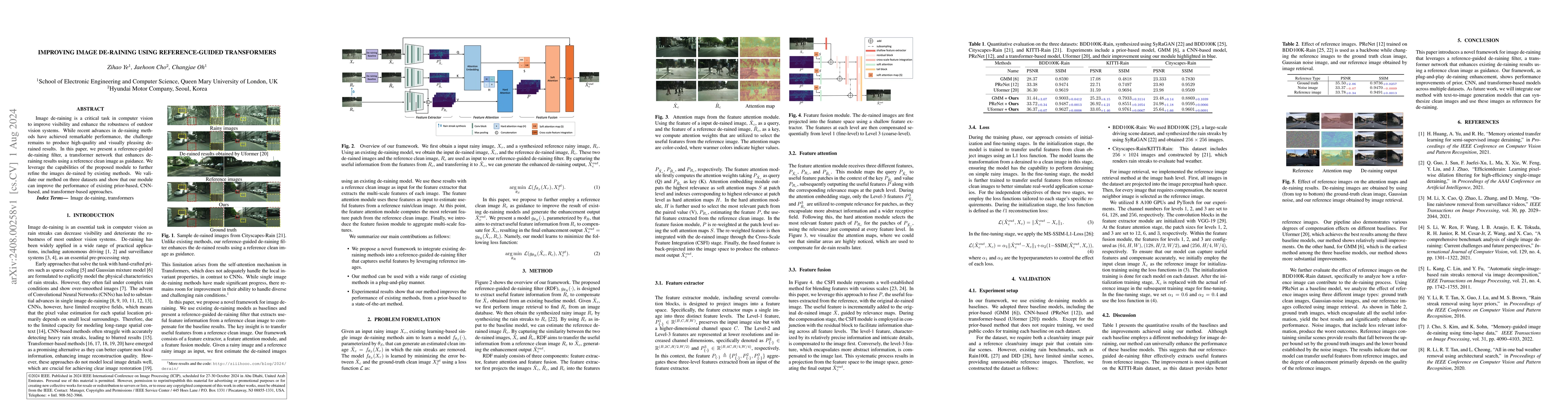 Thumbnail for Improving Image De-raining Using Reference-Guided Transformers