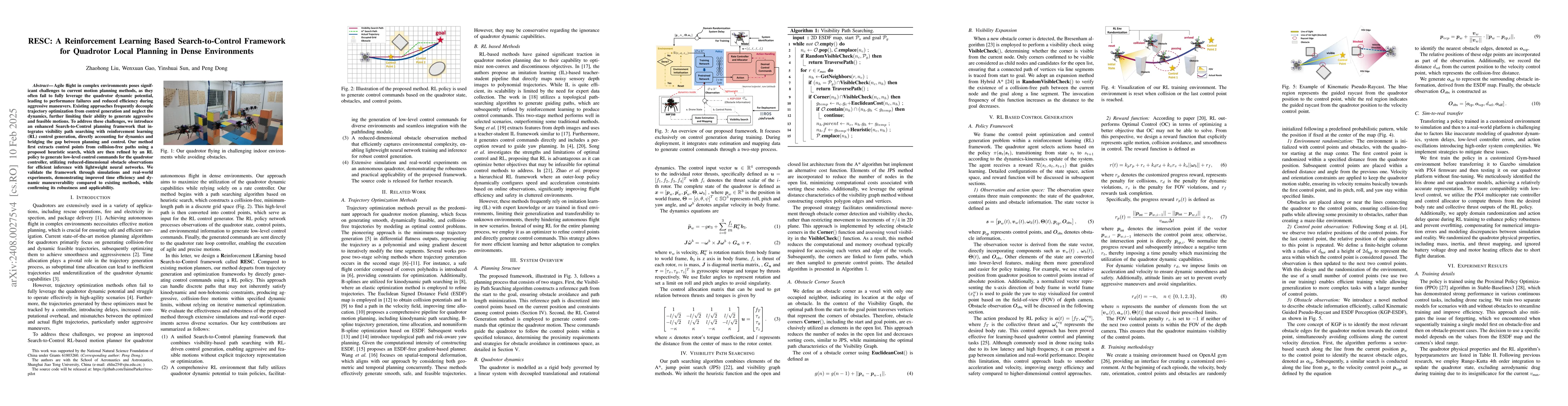 Thumbnail for A Search-to-Control Reinforcement Learning Based Framework for Quadrotor
  Local Planning in Dense Environments