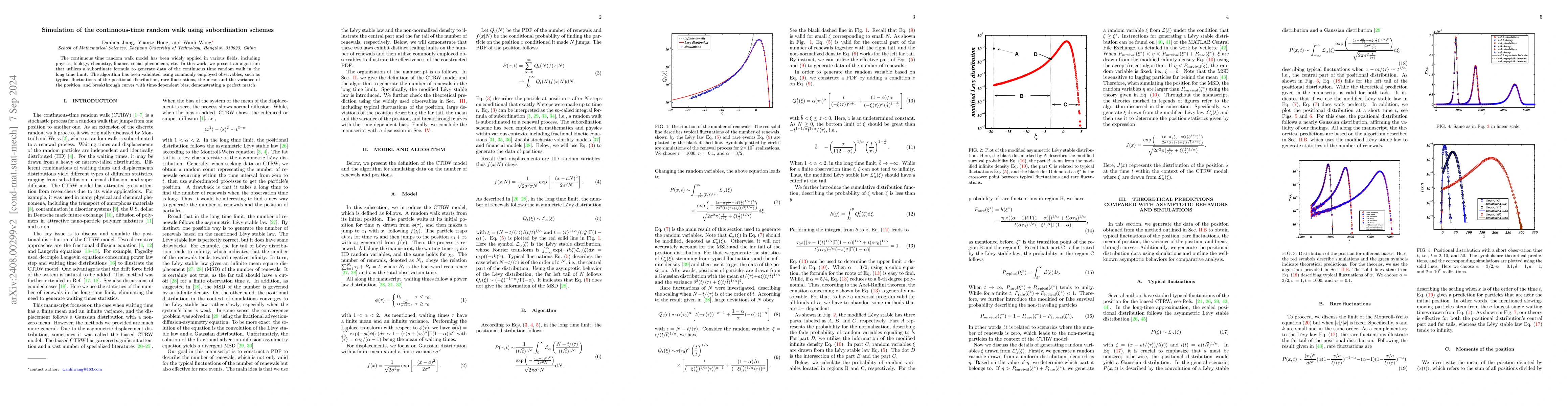 Thumbnail for Simulation of the continuous-time random walk using subordination
  schemes
