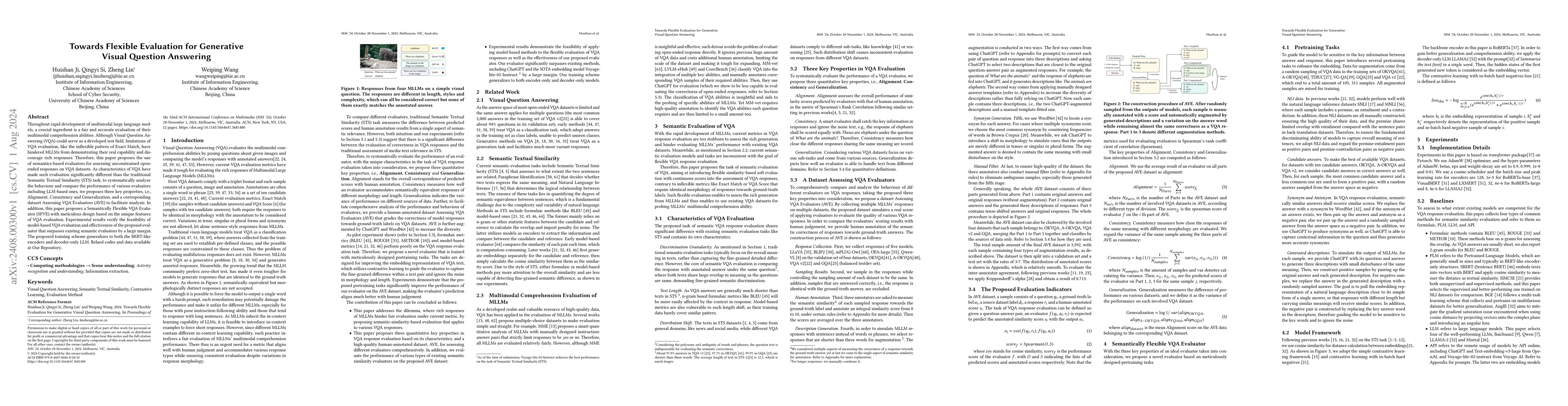 Thumbnail for Towards Flexible Evaluation for Generative Visual Question Answering
