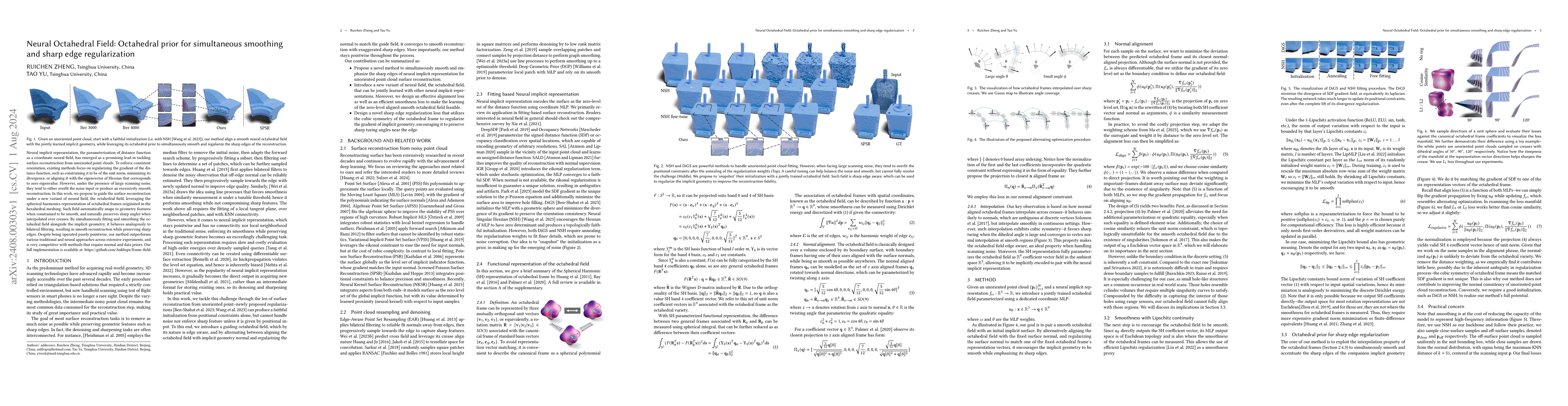 Thumbnail for Neural Octahedral Field: Octahedral prior for simultaneous smoothing and
  sharp edge regularization