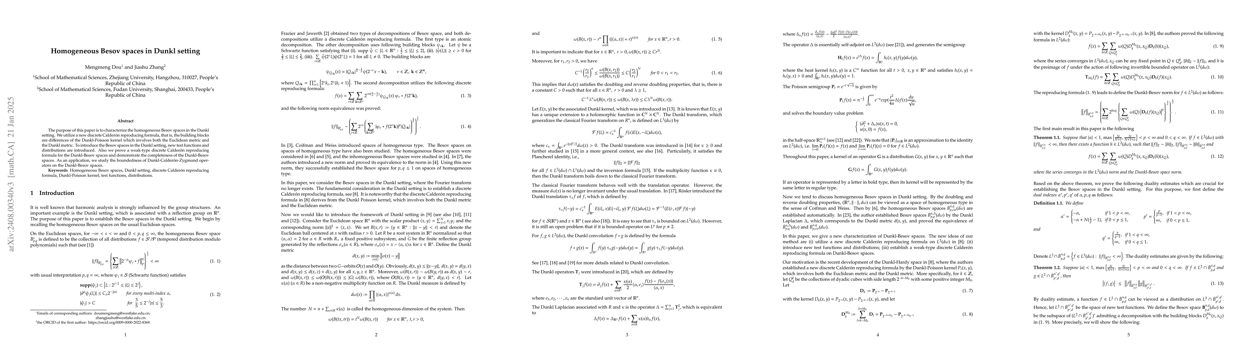 Thumbnail for Homogeneous Besov Spaces in Dunkl setting