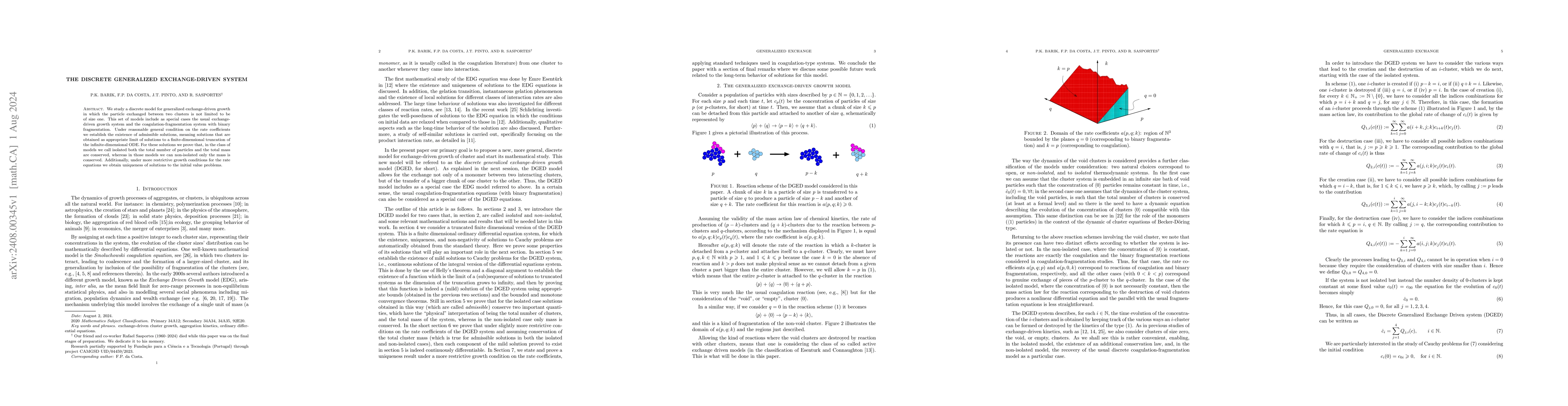 Thumbnail for The discrete generalized exchange-driven system