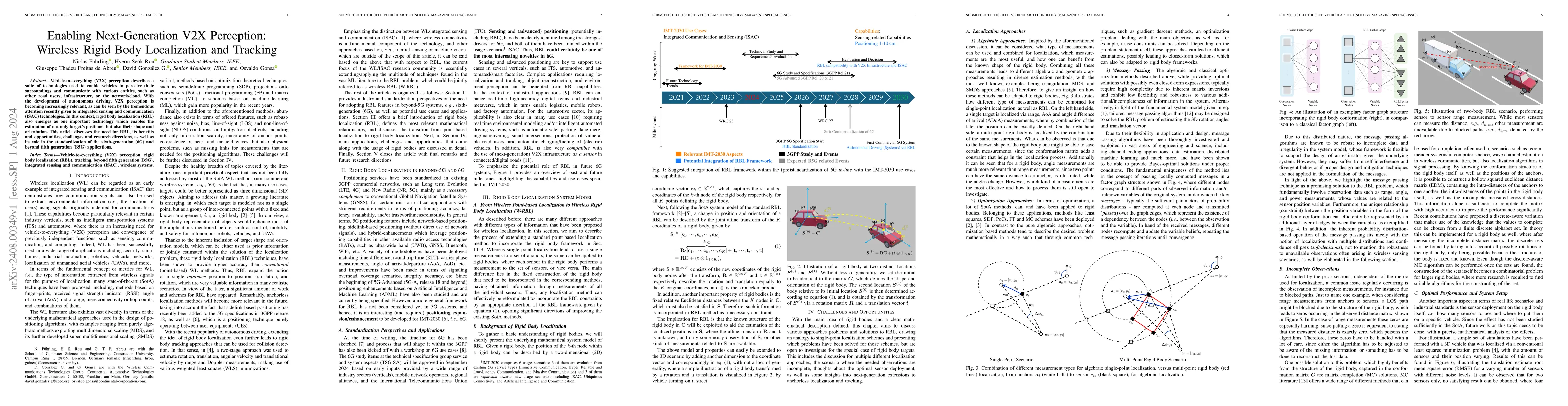 Thumbnail for Enabling Next-Generation V2X Perception: Wireless Rigid Body
  Localization and Tracking