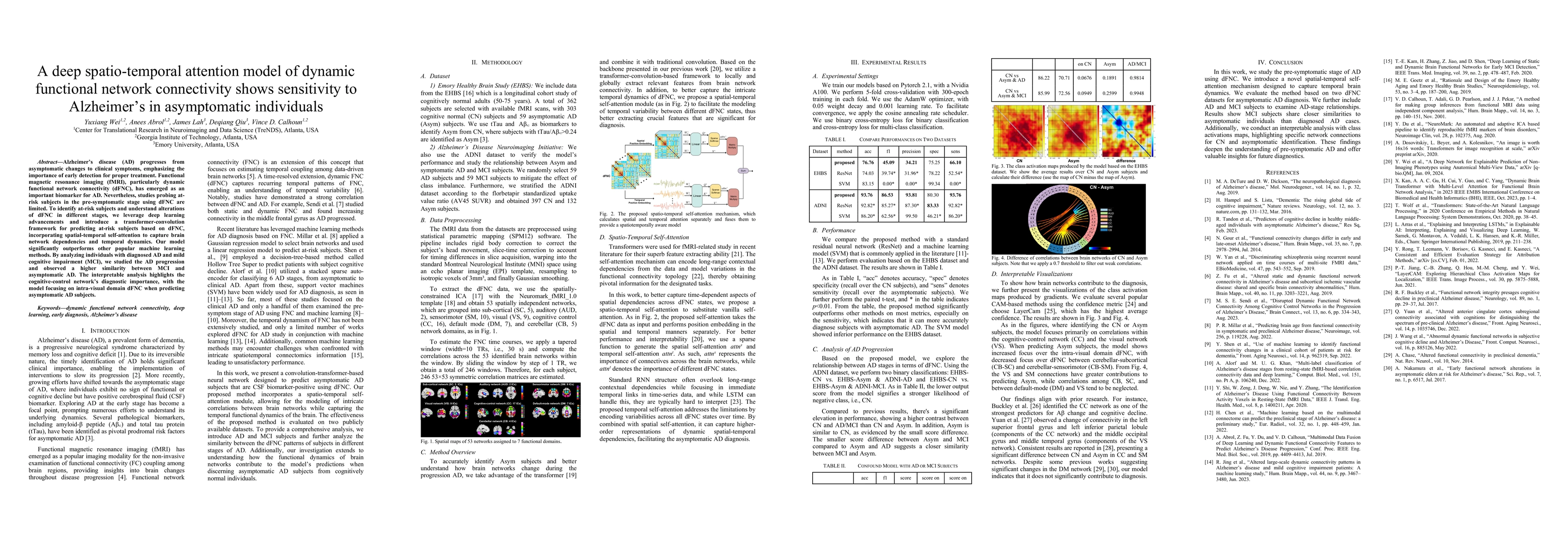 Thumbnail for A deep spatio-temporal attention model of dynamic functional network
  connectivity shows sensitivity to Alzheimer's in asymptomatic individuals