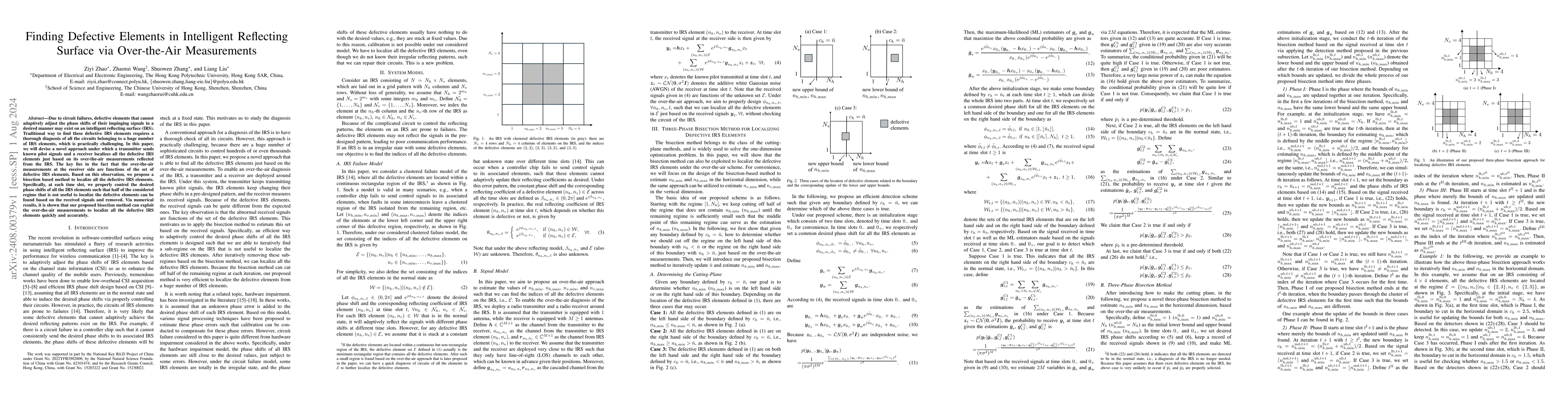 Thumbnail for Finding Defective Elements in Intelligent Reflecting Surface via
  Over-the-Air Measurements