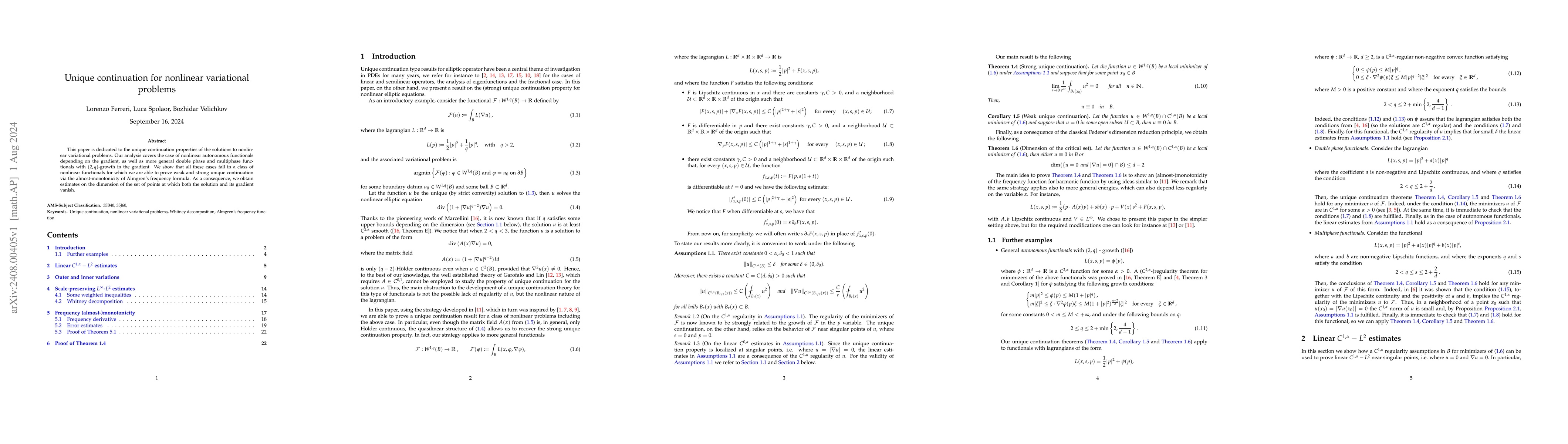 Thumbnail for Unique continuation for nonlinear variational problems