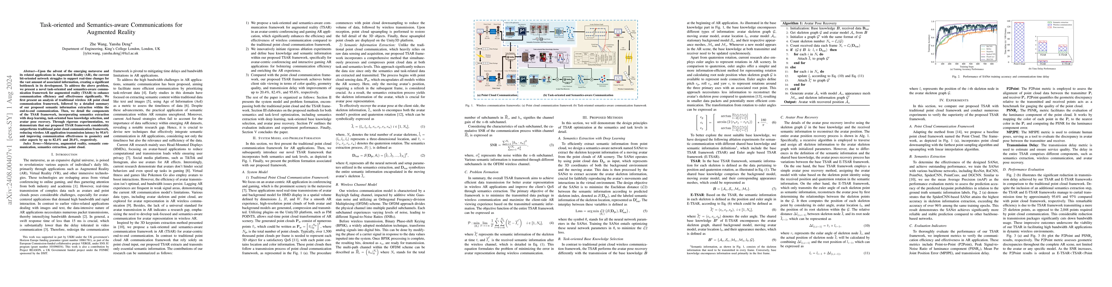 Thumbnail for Task-oriented and Semantics-aware Communications for Augmented Reality
