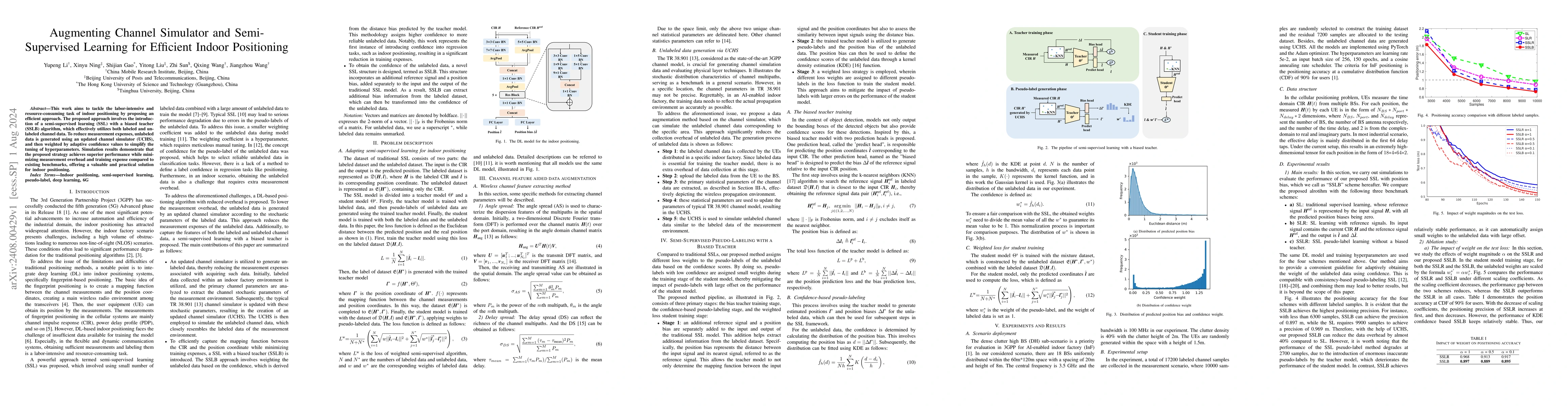 Thumbnail for Augmenting Channel Simulator and Semi- Supervised Learning for Efficient
  Indoor Positioning