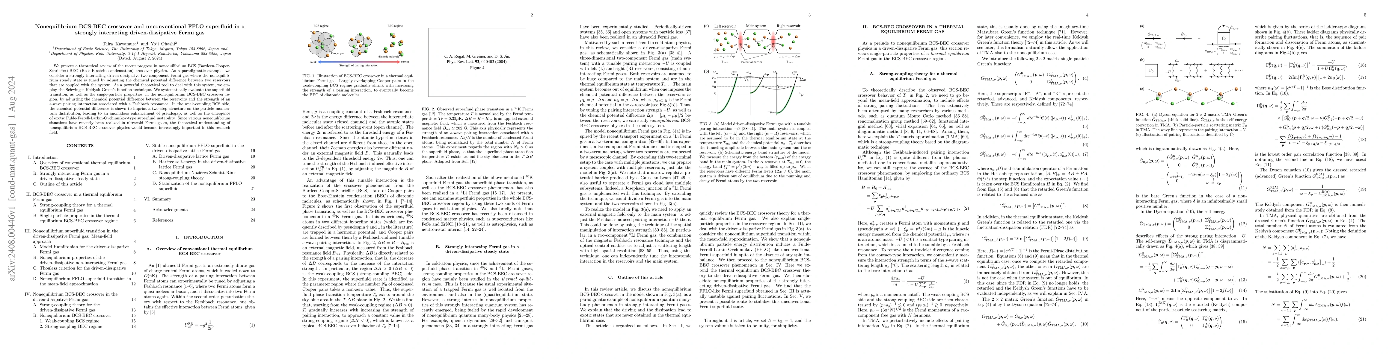 Thumbnail for Nonequilibrium BCS-BEC crossover and unconventional FFLO superfluid in a
  strongly interacting driven-dissipative Fermi gas