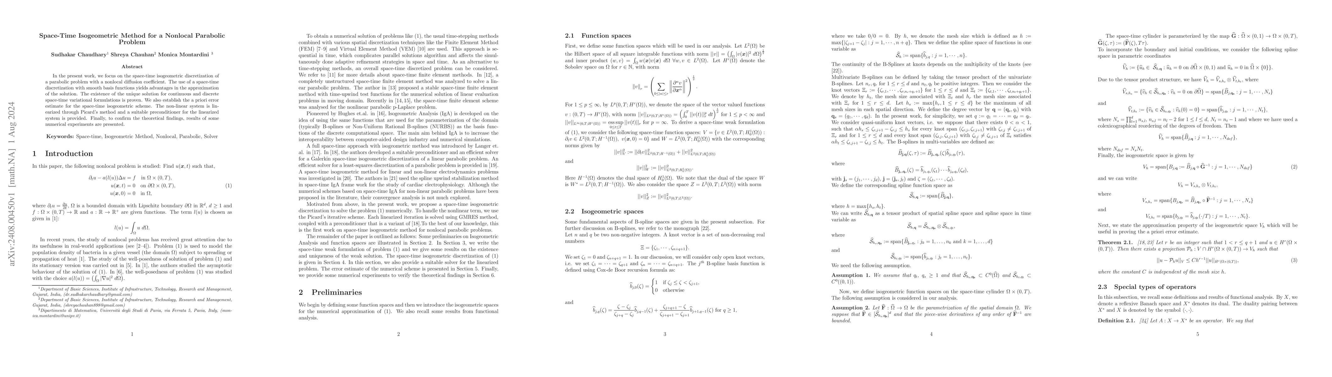 Thumbnail for Space-Time Isogeometric Method for a Nonlocal Parabolic Problem