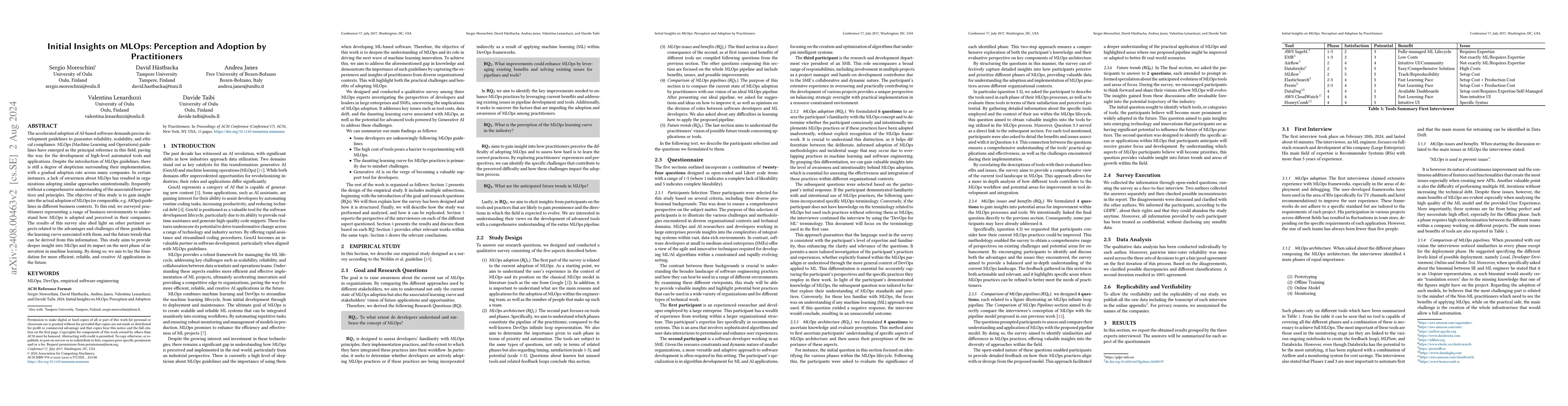 Thumbnail for Initial Insights on MLOps: Perception and Adoption by Practitioners