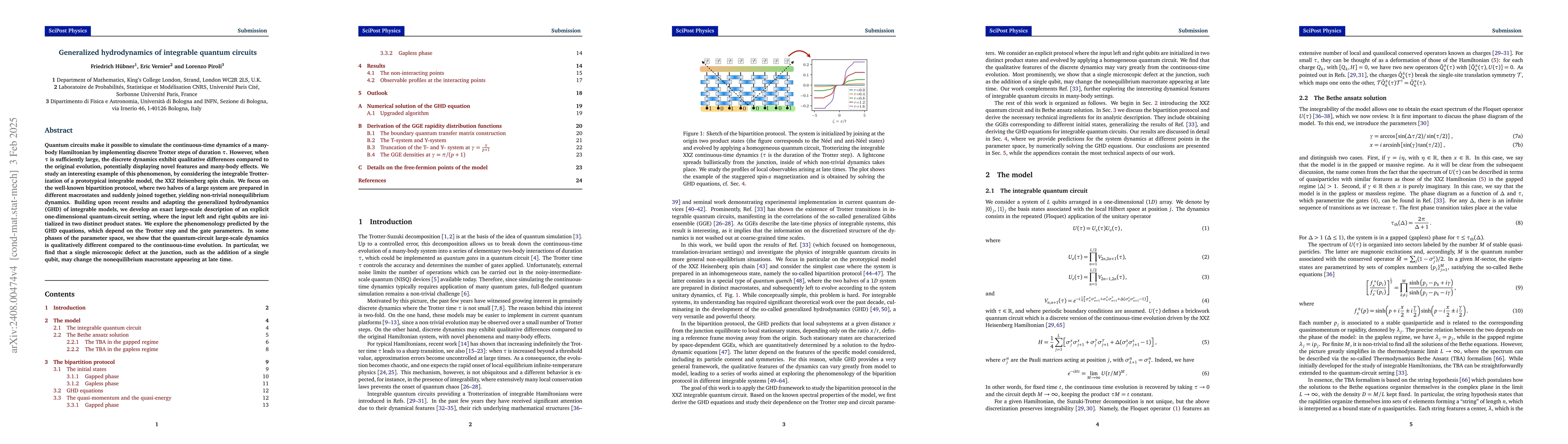 Thumbnail for Generalized hydrodynamics of integrable quantum circuits