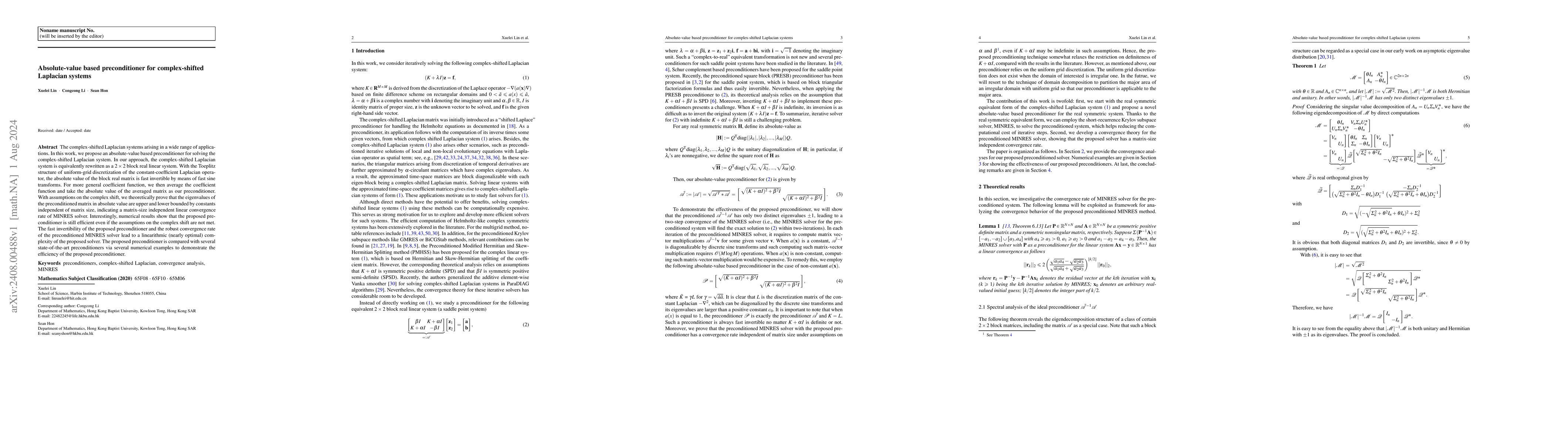 Thumbnail for Absolute-value based preconditioner for complex-shifted Laplacian
  systems