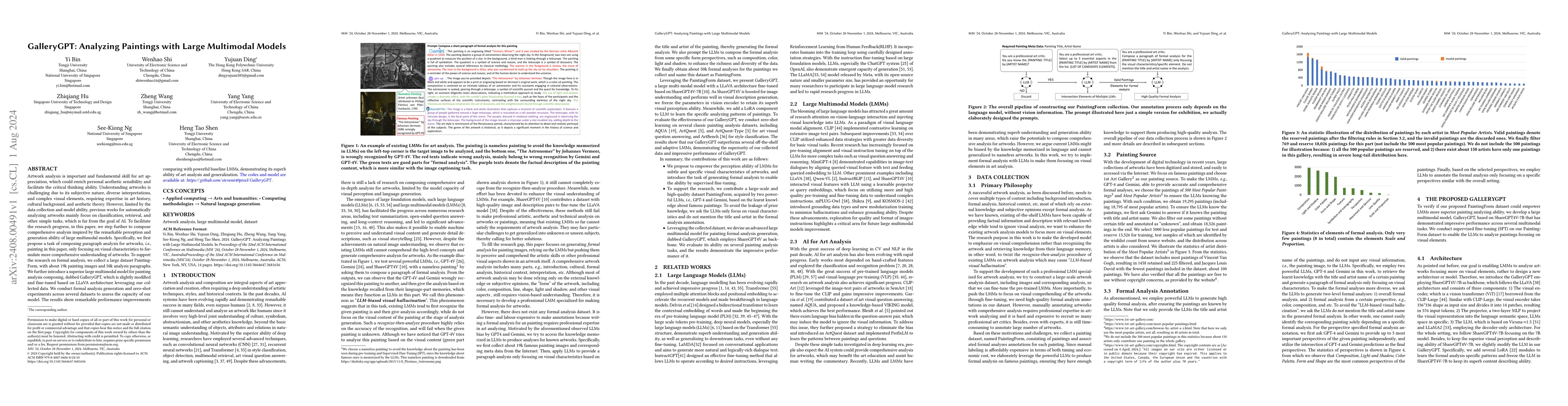 Thumbnail for GalleryGPT: Analyzing Paintings with Large Multimodal Models
