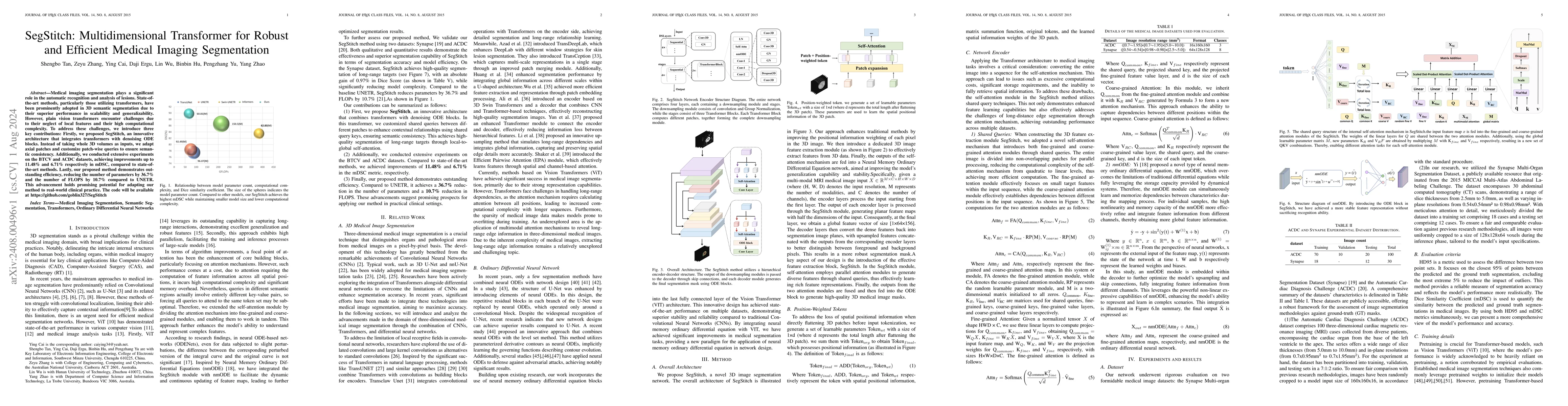 Thumbnail for SegStitch: Multidimensional Transformer for Robust and Efficient Medical
  Imaging Segmentation