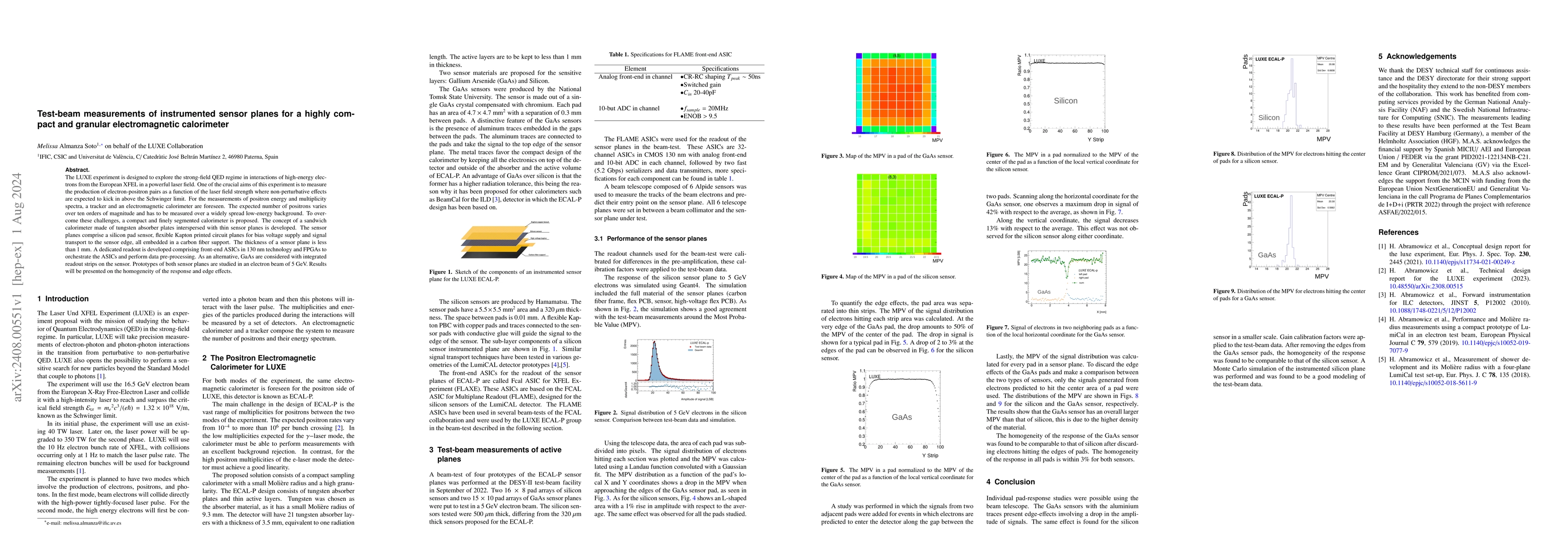 Thumbnail for Test-beam measurements of instrumented sensor planes for a highly
  compact and granular electromagnetic calorimeter