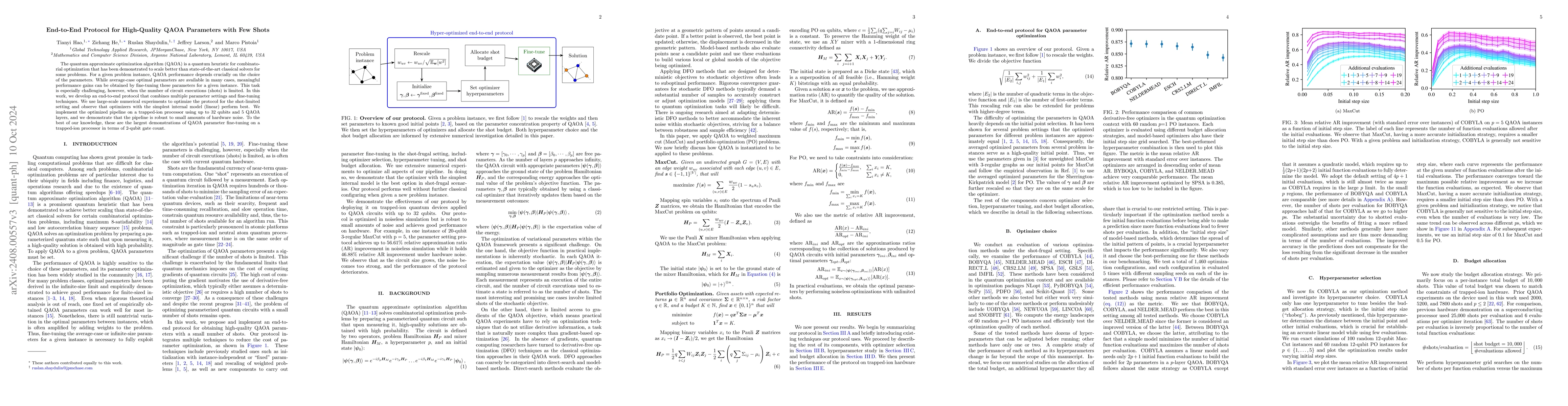 Thumbnail for End-to-End Protocol for High-Quality QAOA Parameters with Few Shots