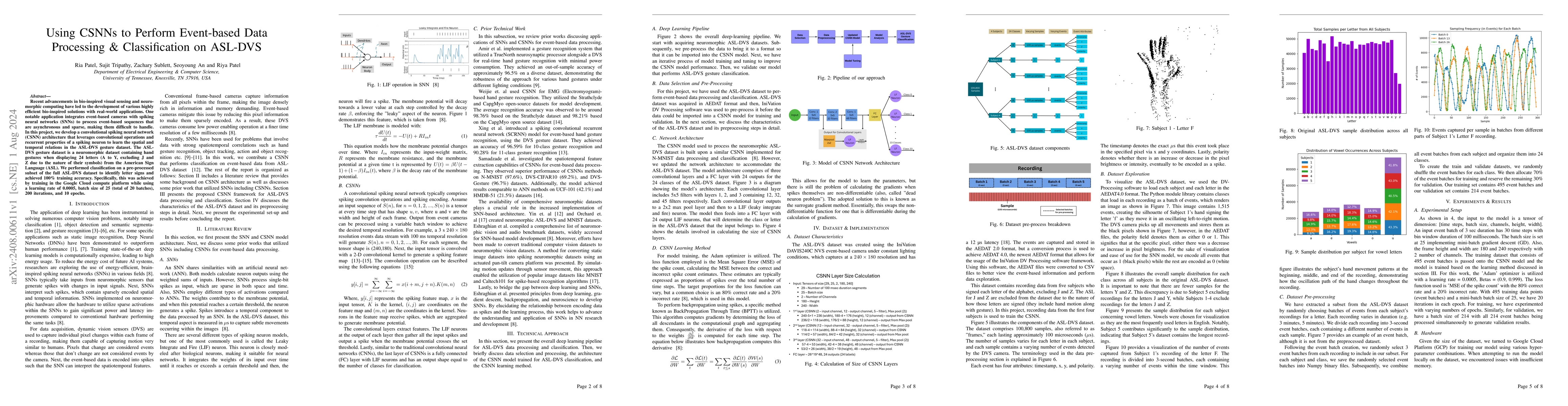Thumbnail for Using CSNNs to Perform Event-based Data Processing & Classification on
  ASL-DVS
