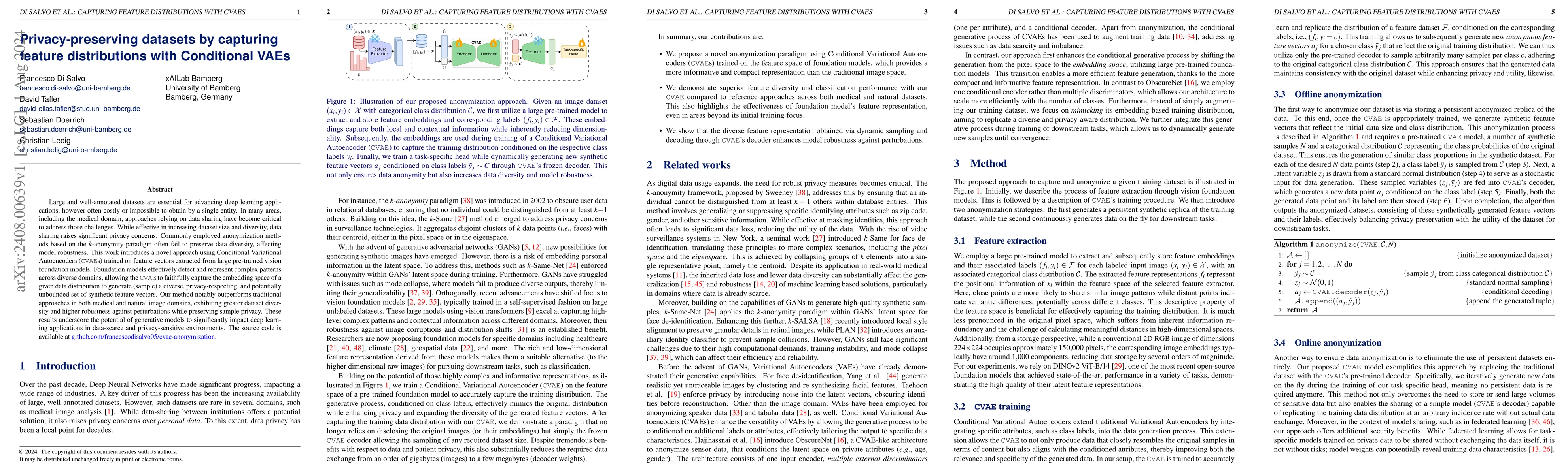Thumbnail for Privacy-preserving datasets by capturing feature distributions with
  Conditional VAEs