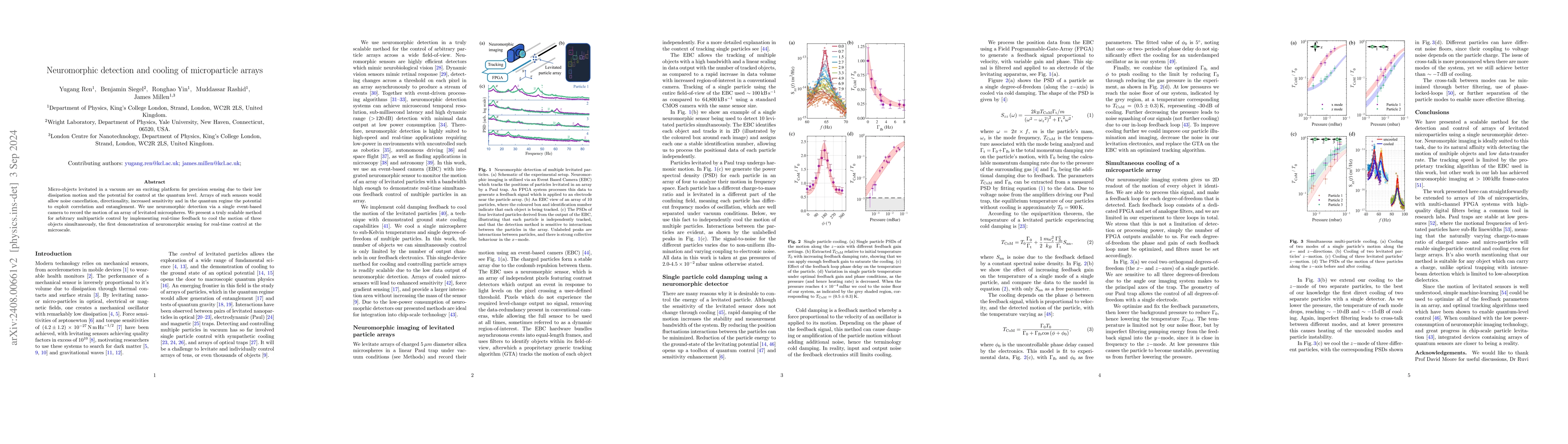 Thumbnail for Neuromorphic detection and cooling of microparticle arrays