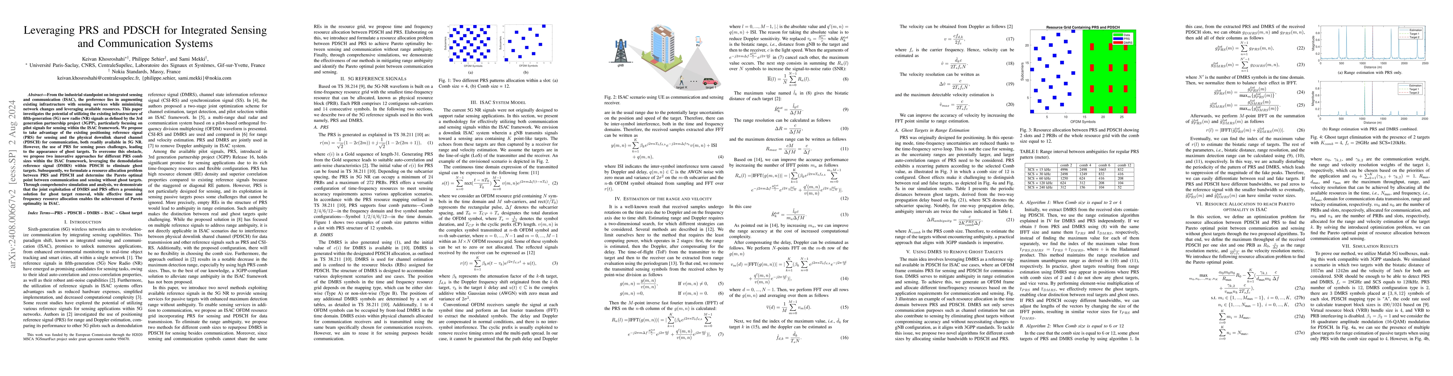 Thumbnail for Leveraging PRS and PDSCH for Integrated Sensing and Communication
  Systems
