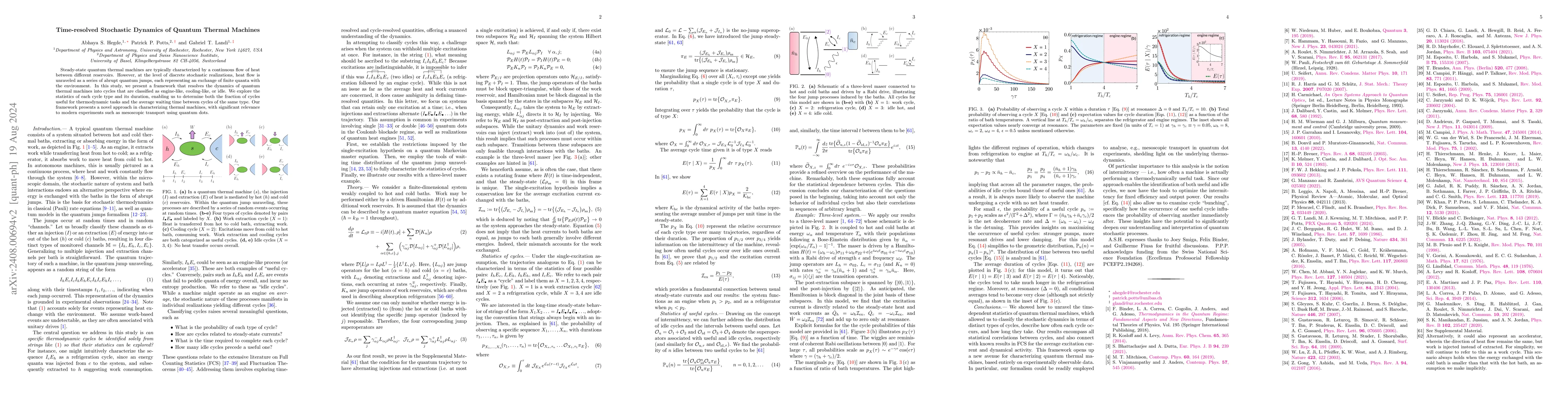 Thumbnail for Time-resolved Stochastic Dynamics of Quantum Thermal Machines