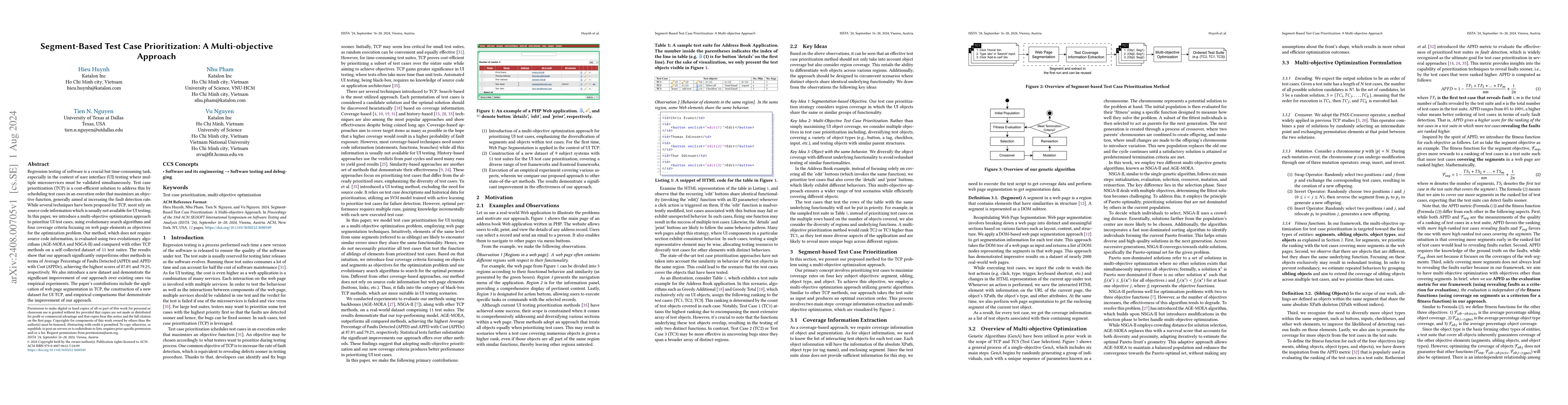 Thumbnail for Segment-Based Test Case Prioritization: A Multi-objective Approach