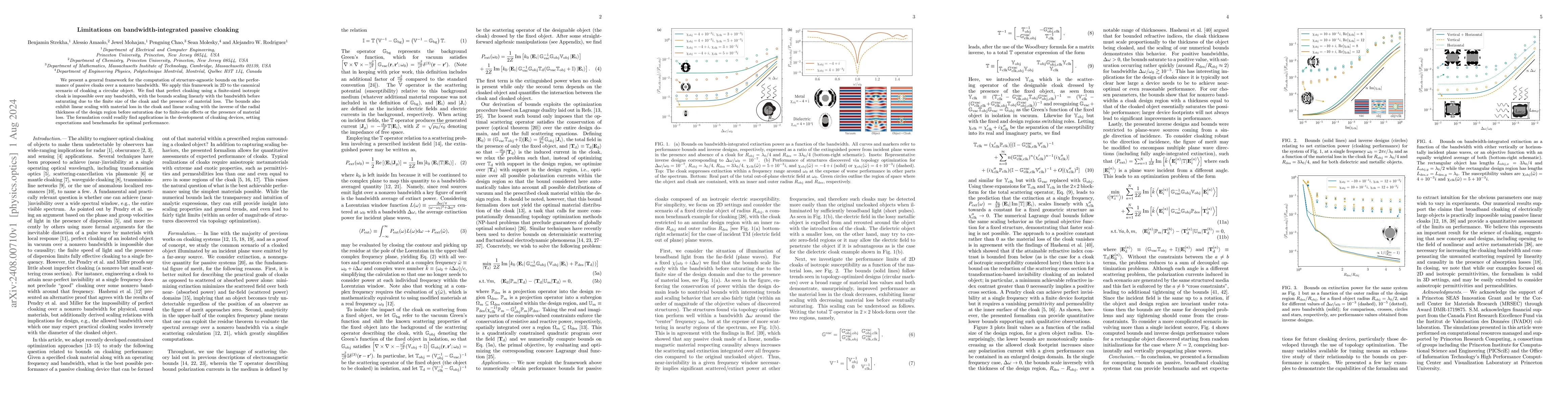 Thumbnail for Limitations on bandwidth-integrated passive cloaking