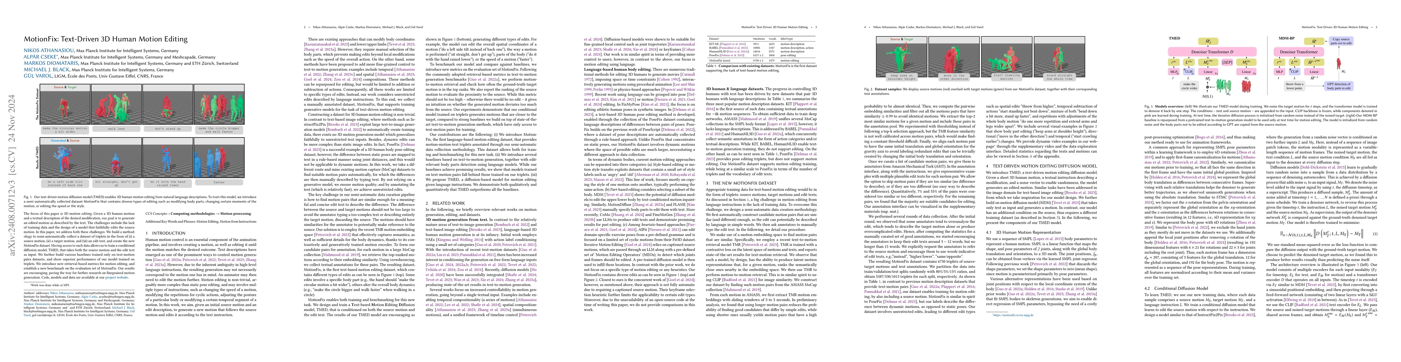 Thumbnail for MotionFix: Text-Driven 3D Human Motion Editing