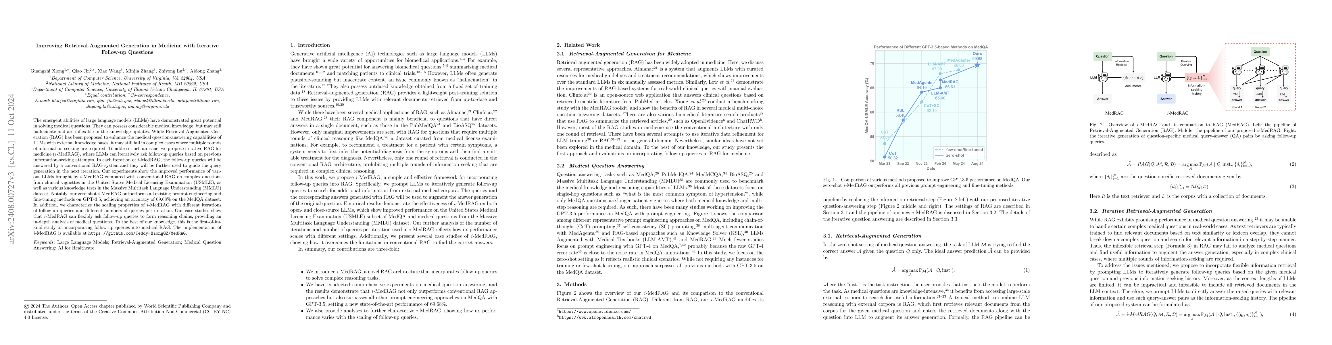 Thumbnail for Improving Retrieval-Augmented Generation in Medicine with Iterative
  Follow-up Questions