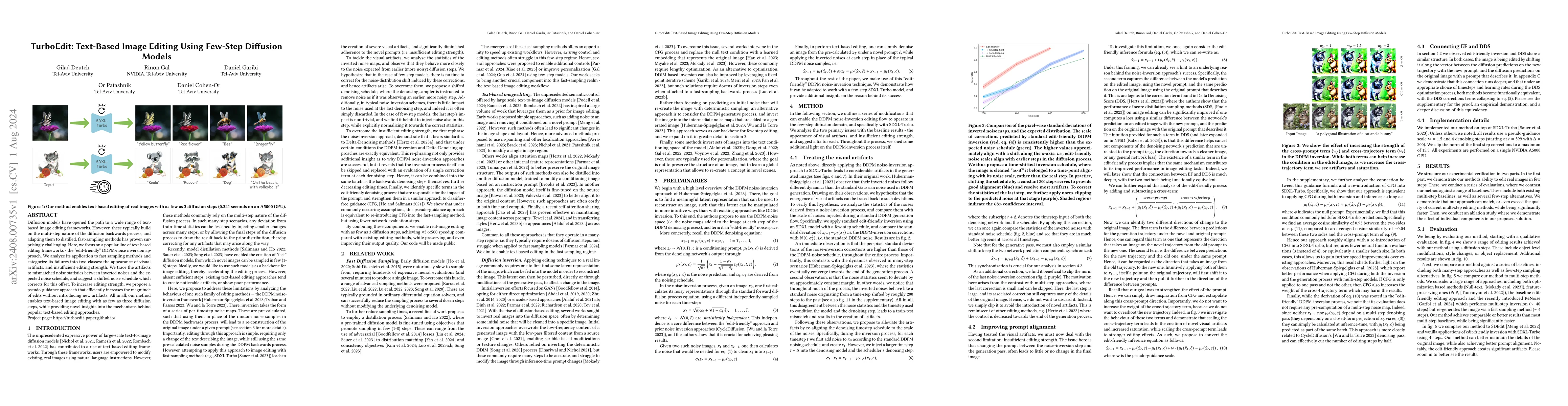 Thumbnail for TurboEdit: Text-Based Image Editing Using Few-Step Diffusion Models