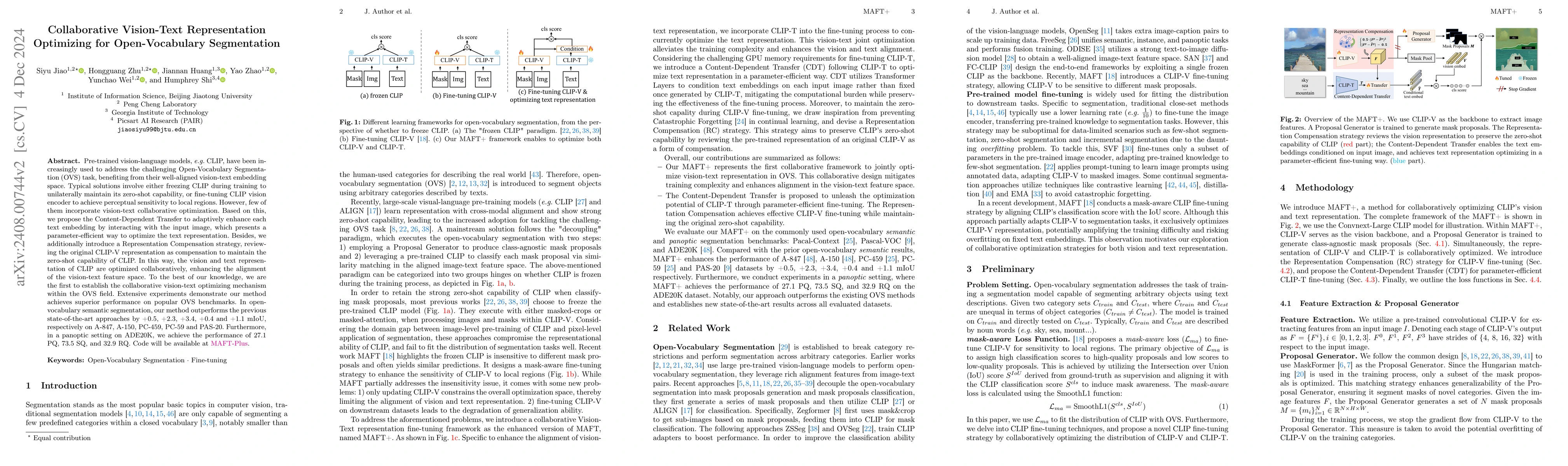 Thumbnail for Collaborative Vision-Text Representation Optimizing for Open-Vocabulary
  Segmentation